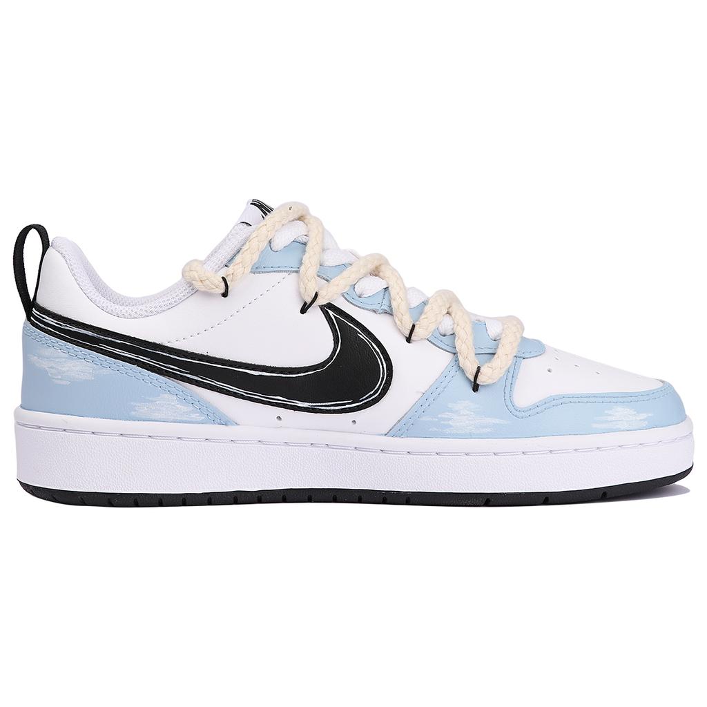 Nike Кроссовки Court Borough Low 2 Низкие Скейтбордические GS Синий Белый BQ5448-104(КомандаТри- )