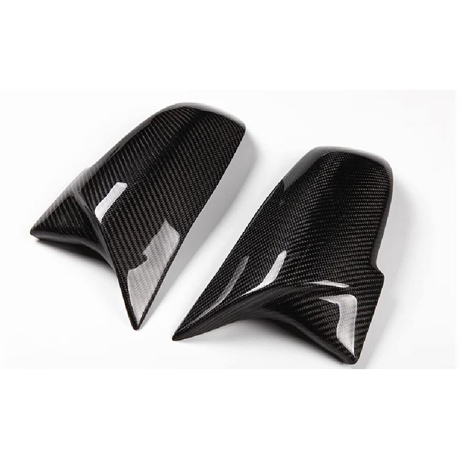 2 Pieces Rearview Mirror Cover Cap Carbon Black for BMW Series 1 2 3 4 X M 220i 328i 420i F20 F21 F22 F23 F30 F32 F33 F36 X1