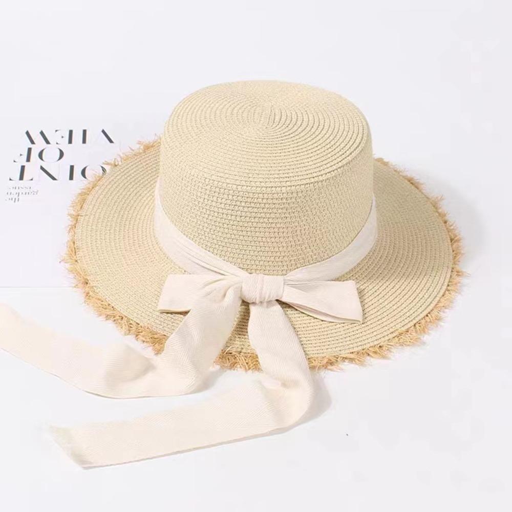 Wide Brim Sunscreen Hat Ribbon Bow Sun Hat New Sunshade Cap Women