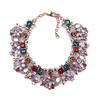 European and American Short Necklace Women's Fashion Jewelry Full of Diamond Exaggerated Floral Necklace Clothing Accessories