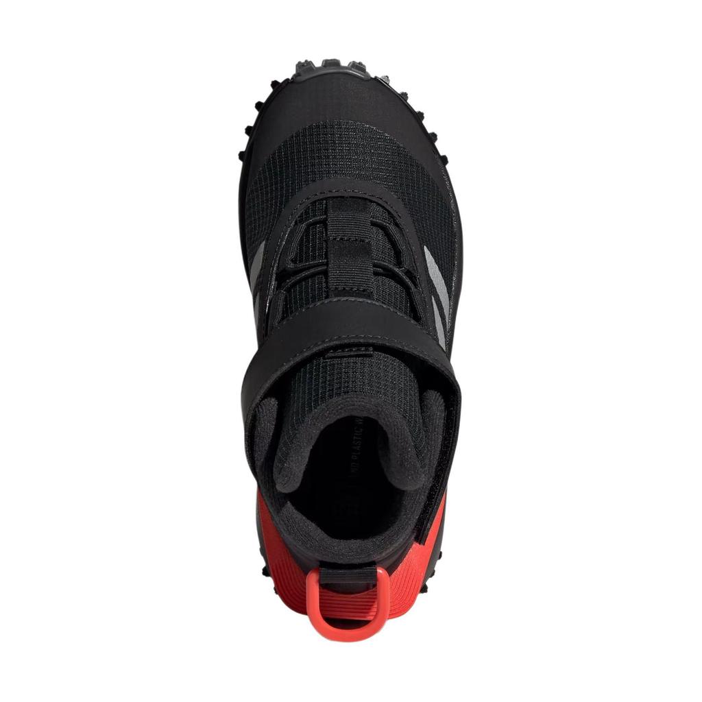 Adidas Fortatrail Round Toe Velcro Durable High-Top Running Shoes Kids Sneakers Black IG7263