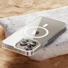 Прозрачный закаленный стеклянный чехол Magsafe для беспроводной зарядки iPhone 15 14 Pro Max 15 14 Plus, не желтеющий жесткий чехол-бампер из ПК