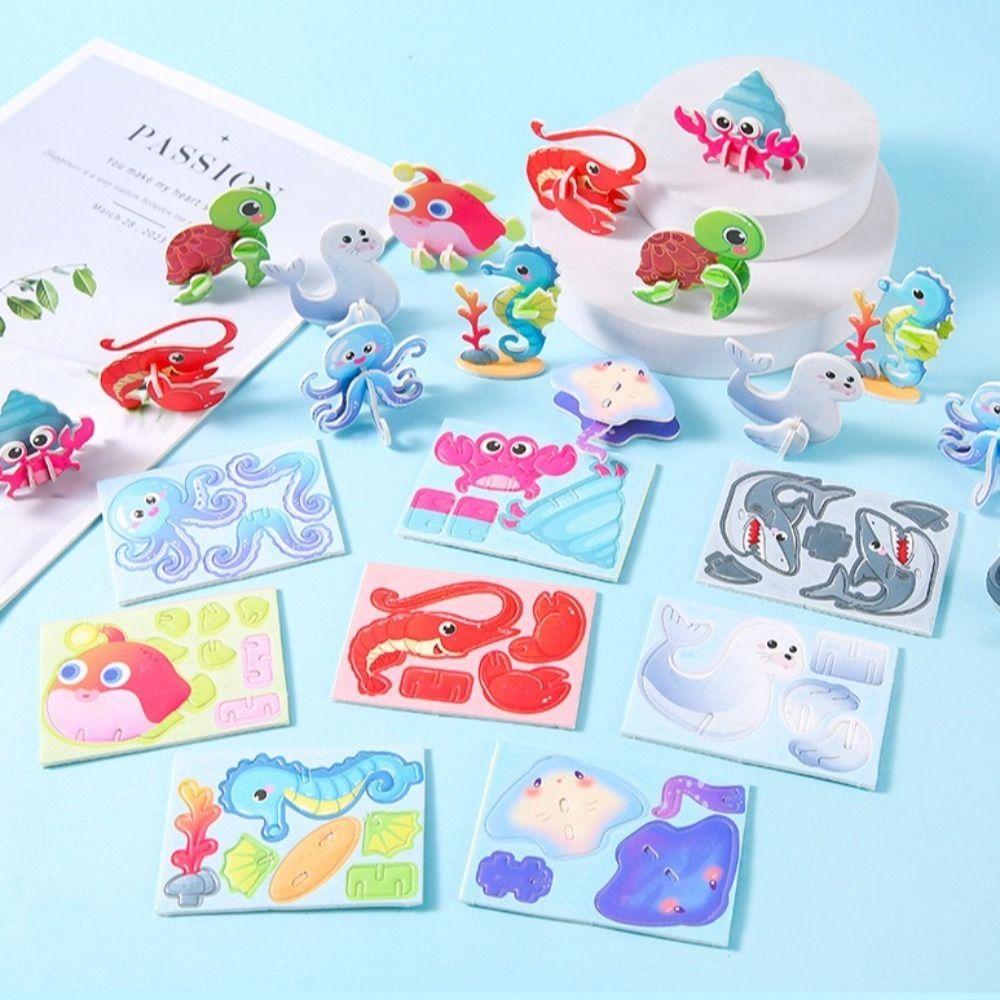 30pcs 3D Puzzle Model Paper Assembly Model New Jigsaw Puzzles  Kids