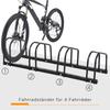 Bike Rack for 4 Bicycles, Weatherproof, Wall or Floor Mount, Steel, 110 x 33 x 27 cm