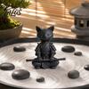 Домашний декор в кошачьей тематике, 3D-печатная фигурка рыцаря, Медитирующий стол с позой воина Дзен, Украшение для витрины, Минималистичная матовая скульптура животного