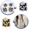 5Pcs Rose Button Grace Metal Fashion Rhinestone Advanced Feeling Golden Silvery Clothing Decoration