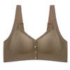 New Fashionable Seamless Front Buckle Underwear Women's Reinforced Lower Circumference Non-running Cup No Steel Ring Large Size Bra