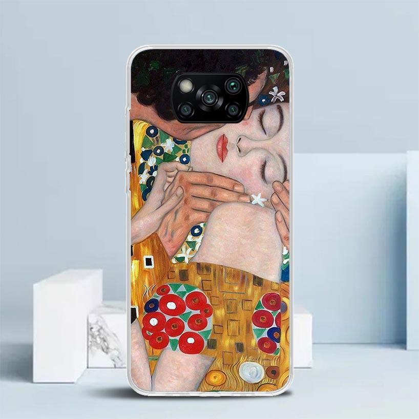 Чехол для телефона 'Поцелуй' Густава Климта Для Xiaomi Poco F7 Ultra X5 X6 X7 Pro M7 Redmi 15C 15 13C 13 12C 12 10C 10 10A 9 9C 9A 9T