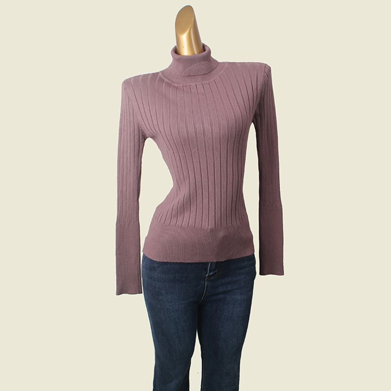 Winter Normcore Turtleneck Big Pit Bottoming Shirt Foreign Trade Original Order Slim Looking Pure Color Long Sleeves Pullover Thermal Sweater