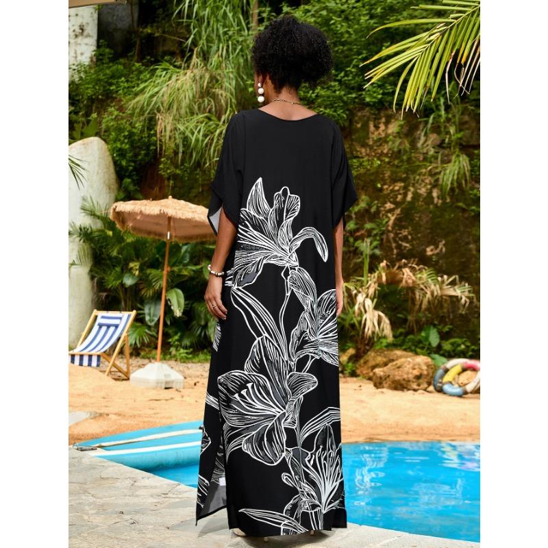 Большие размеры женские новые принтованные пляжные бикини для отдыха на пляже с накидкой