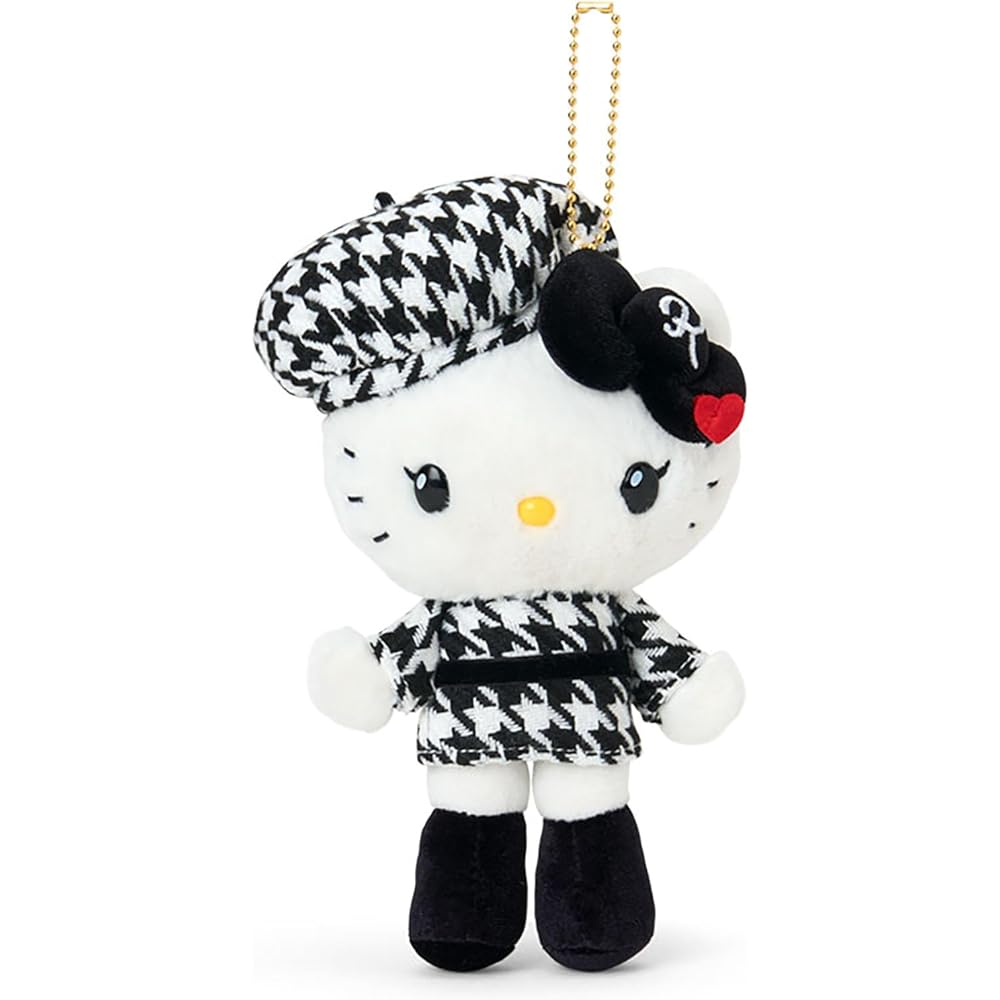 Sanrio Hello Kitty Monochrome Twin Outfit Mascot Holder for Ages 6 and Up