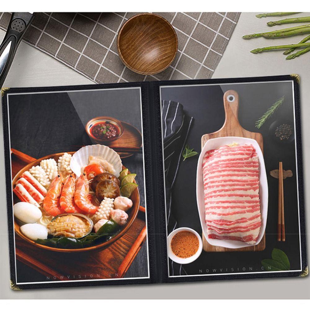 Foldable PVC Transparent Menu Cover A4 Shell Document Folder Stylish A4 Menu Paper Holder  Bar Cafe