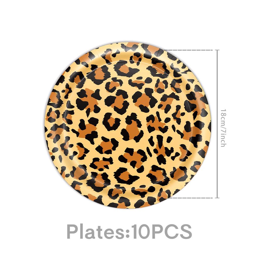 Pink Leopard Birthday Party Decoration Animal Leopard Theme Tableware Cup Plate Banner Balloons Birthday Party Supplies Gifts
