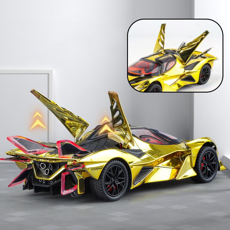 1:24 Apollo Project EVO Electroplate Supercar Diecat Model Car Alloy Miniauto Mini GT Classic Love Valentine's Day Gift For Boy