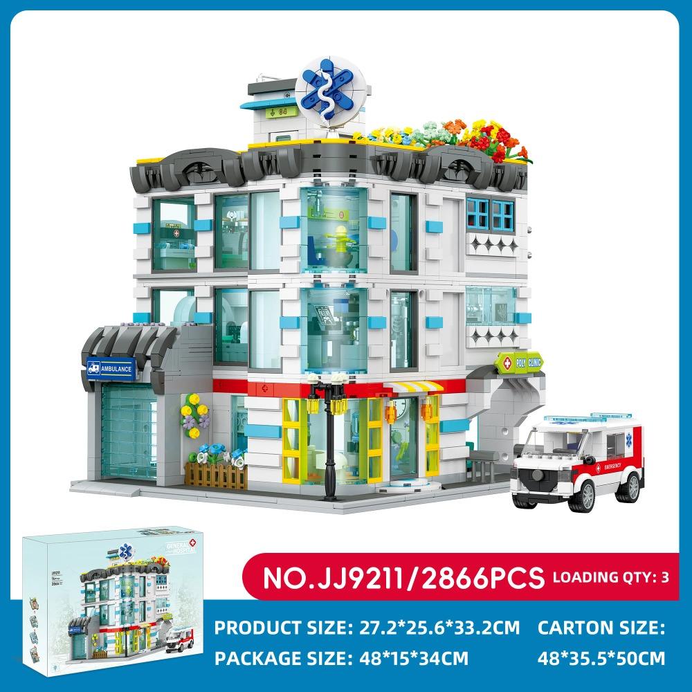 City Street Scene Building Blocks Set Modular House DIY Bricks Model Kit Creative Assembly Toy Decor Collectible Gift for Adults