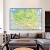 English Map Poland Map Geographical Map Wall Decor Background Living Home Study Studio Supplies Decorative Hanging Picture