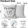 Mr and Mrs Wedding Gifts Pillow Covers 18x18, Wedding Gifts for Couples 2025 Newlyweds Bride Groom, Newly Wed Gifts for The Couple, Just Married