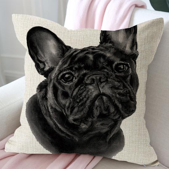 Декоративная наволочка со потайной молнией, износостойкий, моющийся, невыцветающий чехол для подушки с принтом животных и собак, наволочка