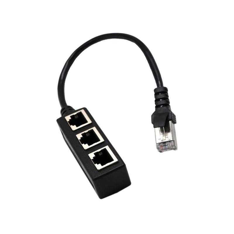 RJ45 1 Штекер на 3 Розетки Сетевой Разветвитель Ethernet LAN Кабель-Адаптер для Cat5, Cat5e, Cat6, Cat7 Прочный