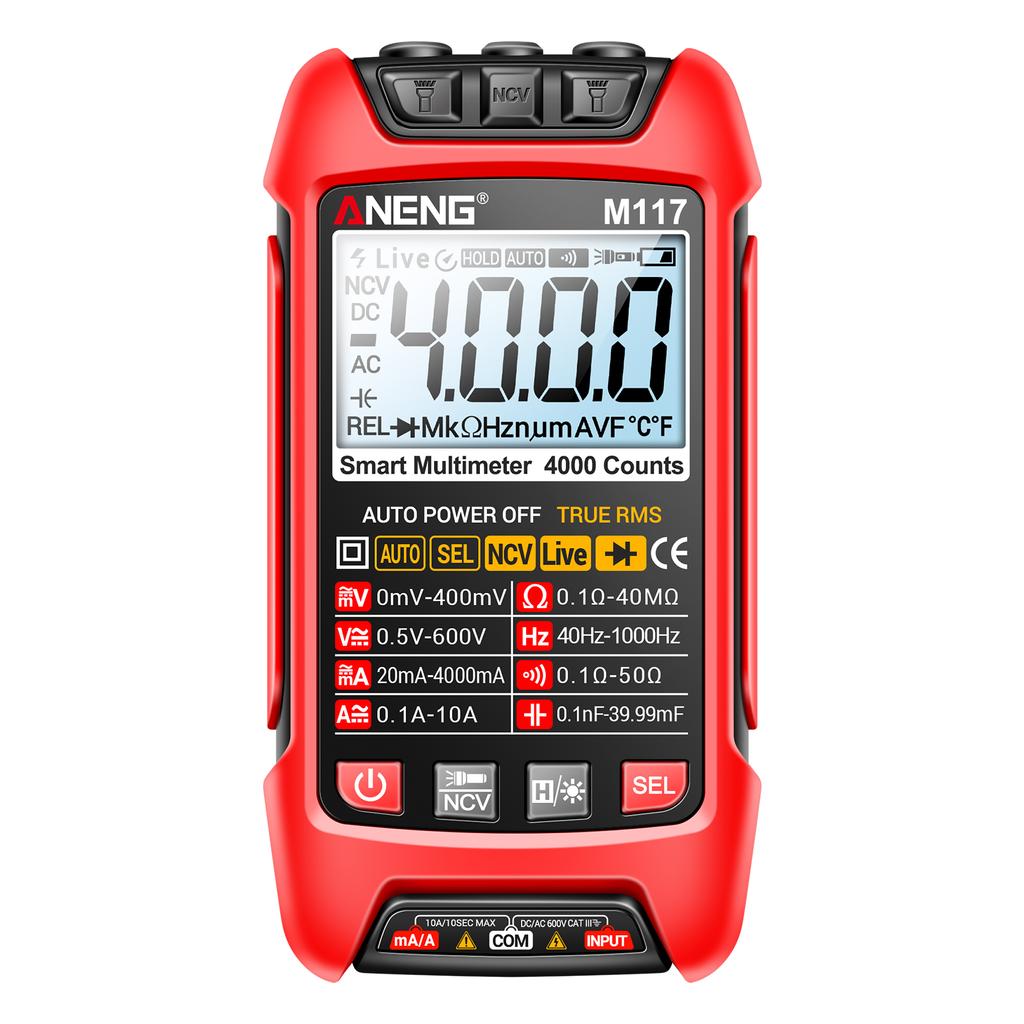 Мультиметр ANENG M117 Smart Digital 4000 Counts ACDC Voltage Current Meter Professional