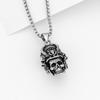 Vintage Viking Samurai Helmet Skull Personal-style Necklace Pendant Men's Punk Overbearing Holiday Party Gift Accessories