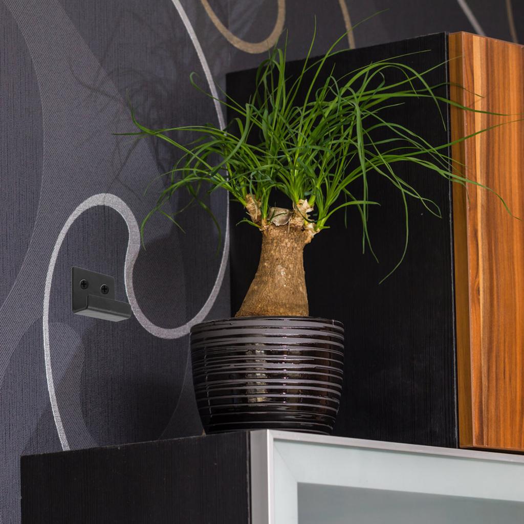 8Pcs Mirror Bracket Tile Hanger Adjustable Black Corner Wall Brackets Heavy Duty Tile Display Holder for Frameless Mirror