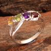 Amethyst, Peridot, Garnet, Citrine Ring, 925 Sterling Silver Handmade Jewelry, Silver Ring, Gift For Her