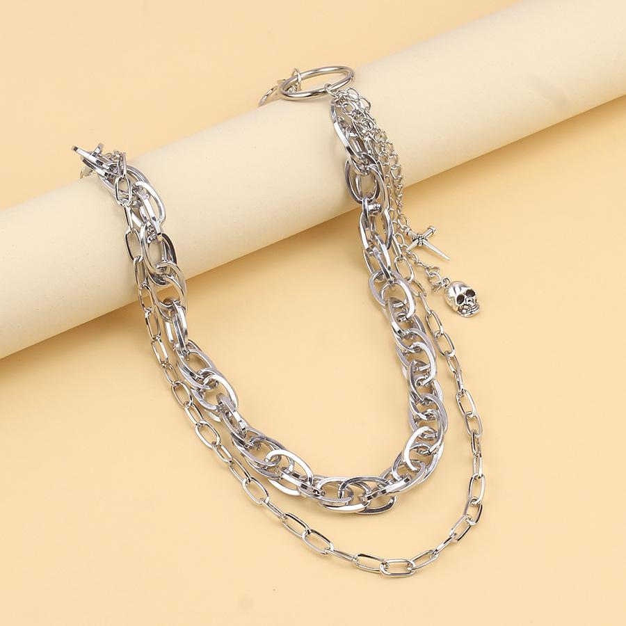 Hollowed Out Geometric Metal Vintage Belly Chains for Women & Men Fashion Punk Cross Pendant Waist Chain