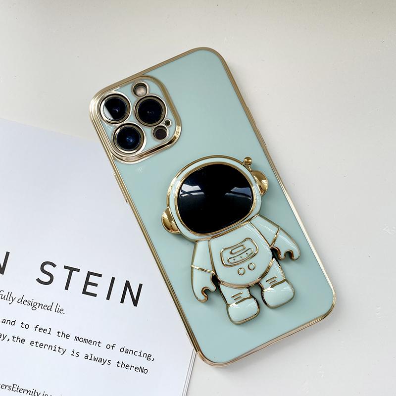 Кронштейн астронавта, мягкий чехол с квадратным краем и покрытием для телефона, роскошный чехол из ТПУ с покрытием для телефона Infinix