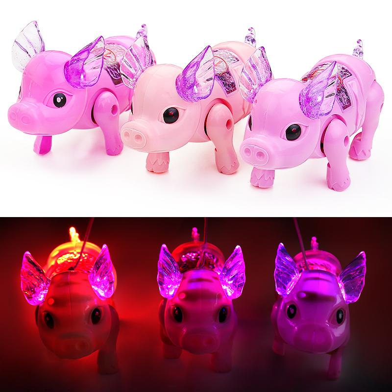 2024 New Pink Color Electric Walking Pig Toy With Light Musical Kids Funny Electronics Toy Children Birthday Gift Toys