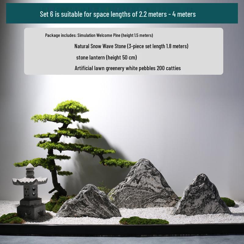 Snow Wave Stone Slices for Indoor and Outdoor Karesansui Landscaping and Rockery Decoration.