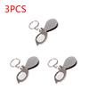 1-5PCS Portable 15X Folding Key Ring Mini Magnifier Key Chain Magnifying Glass Jewelry  Loupe Pocket Tool Gift Supplies