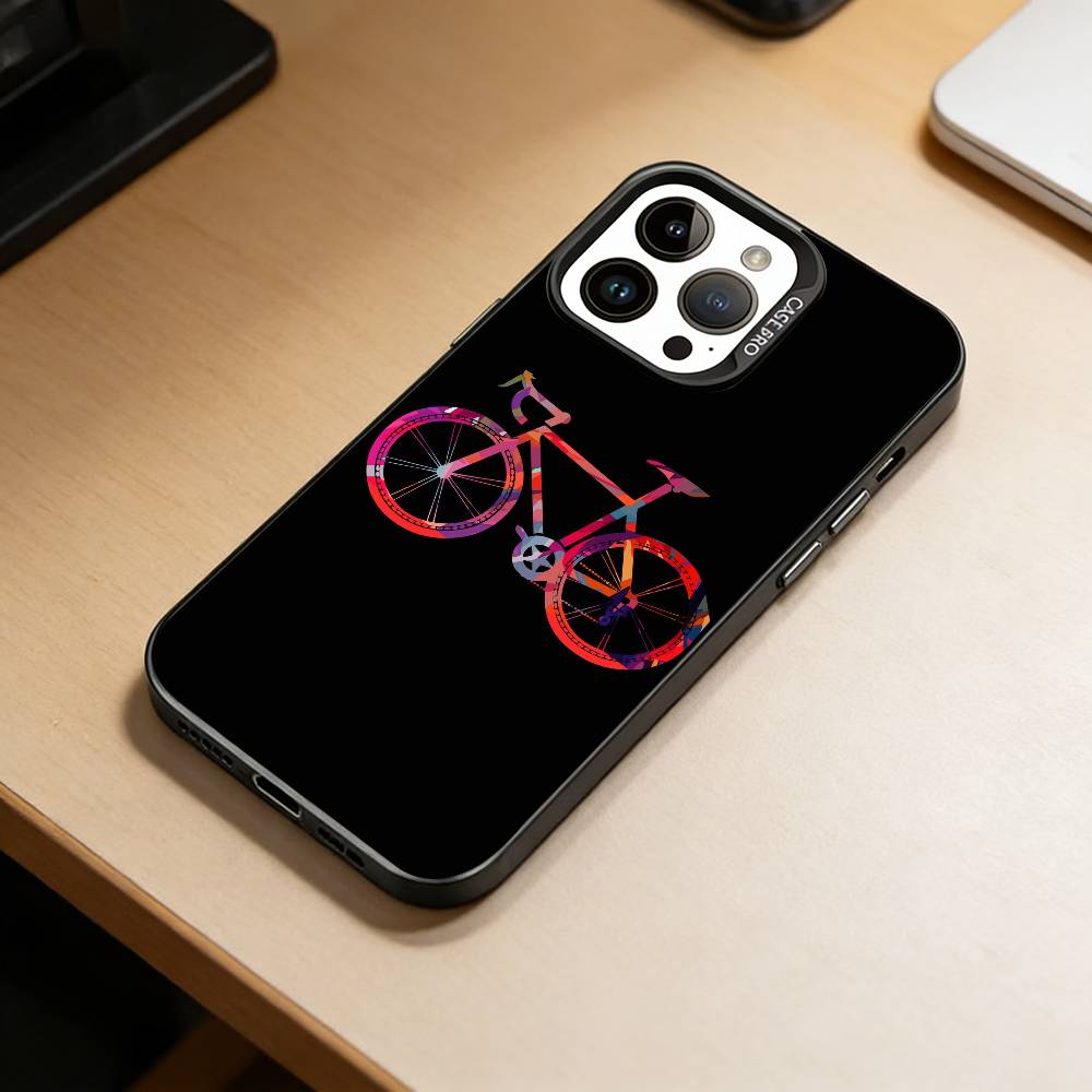 Bike Sports-S Phone Case For iPhone 17,16,15,14,13,12,11 Plus,Pro Max,XS,Colorful Silver Black Cover