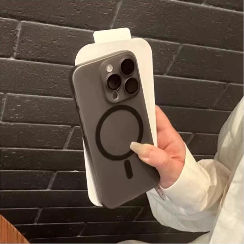 Ultra Thin Matte Case for iPhone 15 14 Plus 13 12 11 Pro Max For Magsafe Wireless Charge Magnetic Clear Shockproof Cover