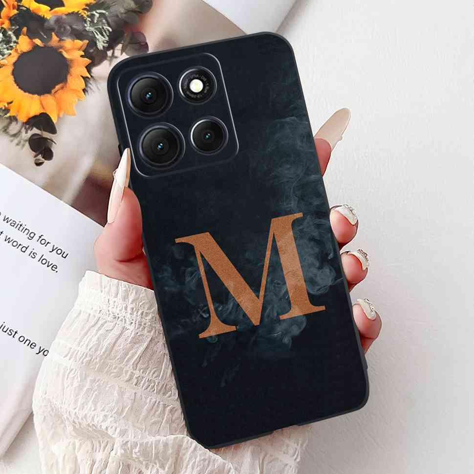 Горячий Чехол Для Motorola Moto G86 5G Буквы Короны A-Z Мягкий Силикон Черный ТПУ Чехол Для MOTO G86 XT2527-2 6.67" Защитный Чехол