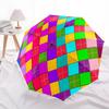 1pc Colorful Diamonds Automatic Umbrella Portable Home Essential Umbrella, Iron Umbrella Structure Suitable for All Seasons yy251123142