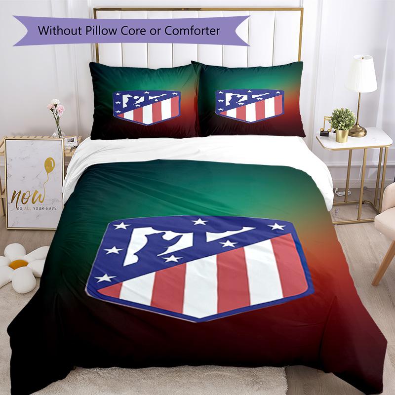 Atletico Madrid Bedding Set Breathable Duvet Cover With Pillowcases Home Decoration Birthday Gift