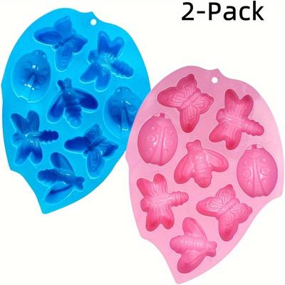 2 шт., легко моется, силиконовая форма для торта в виде цветочного насекомого, гипсовая форма для ароматерапии, форма для холодного мыла