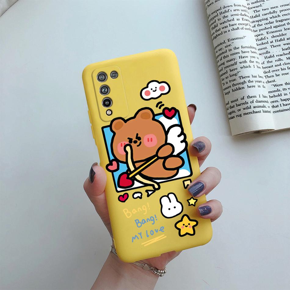 For Huawei Honor 10X Lite Case DNN-LX9 Cute Cartoon Flowers Cover For Honor10X Lite Honor 10 X 10X Lite Phone Cases Soft Bumper