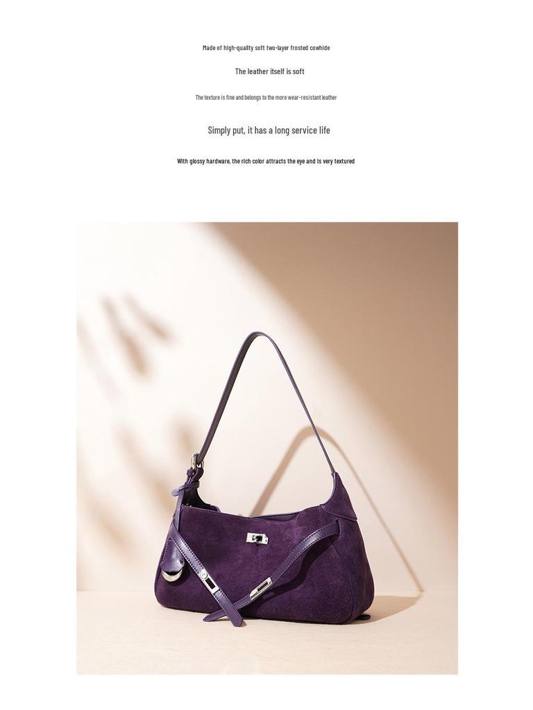 2025 Сумка женская подмышечная и через плечо из матовой кожи - Универсальная дорожная маленькая квадратная сумка