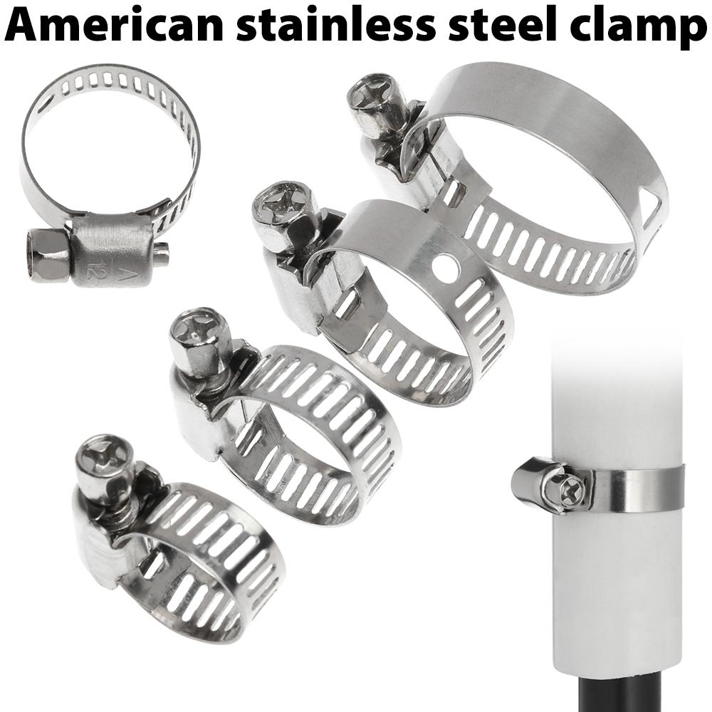 10 pcs Welding New Hardware Repair Tool Sealing T Bolt Hose Clamps Stainless Steel Pipe Clip