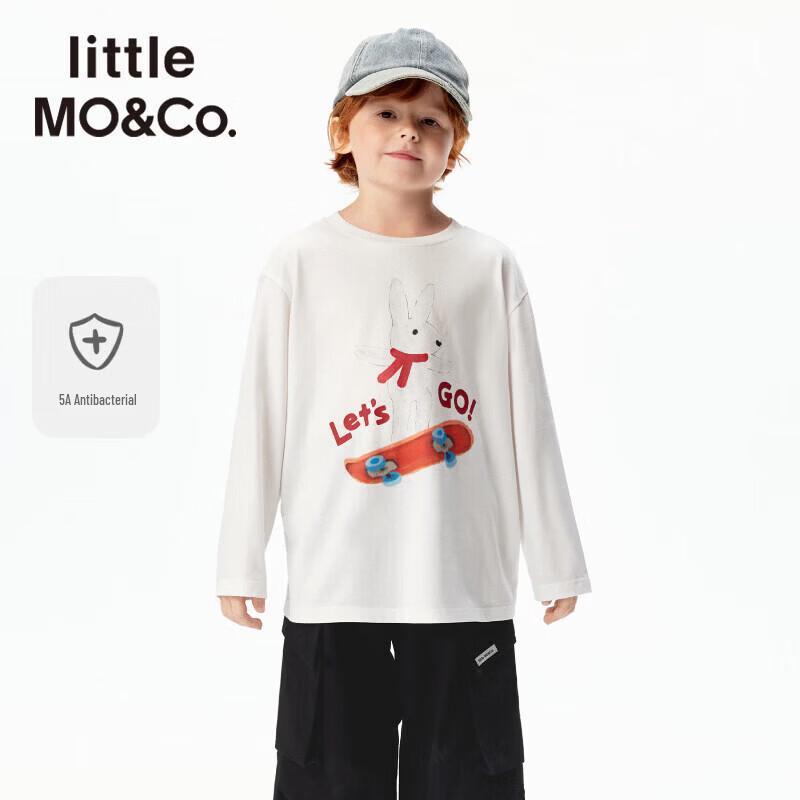 little MO&Co. Antibacterial Pure Cotton Rabbit Print Long-Sleeve T-Shirt