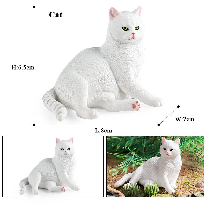 Oenux Кошачий игровой комплекс Китти Бобтейл Сиамский Сфинкс Регдолл Модель Фигурка Фигурка Милое украшение Домашнее животное Детская игрушка Подарок
