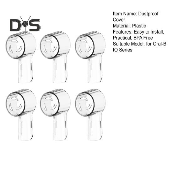 6 шт. Защитные чехлы для зубных щеток с вентиляционным отверстием, пищевые, без BPA, многоразовые защитные пылезащитные чехлы для серии IO