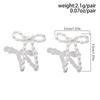 Pearls Beads Simple Earrings Pendientes Piercing Ear Stud Retro Bow Knot Stud Earrings  Decoration