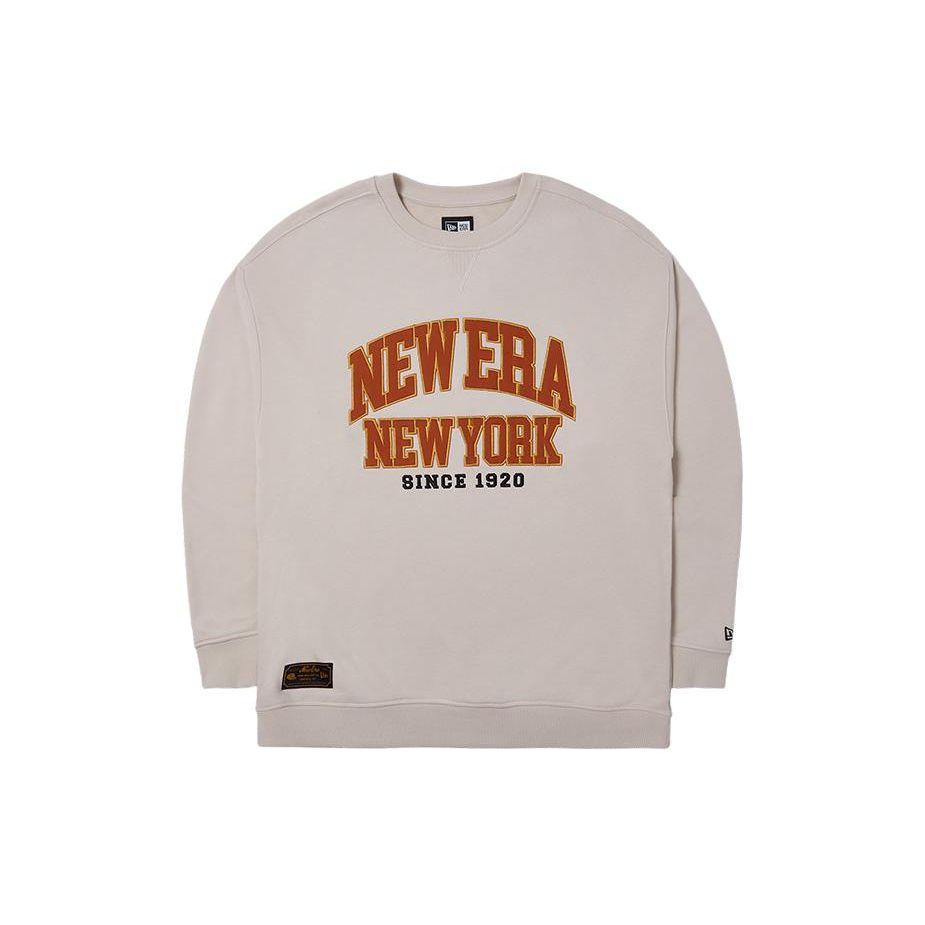 New Era SS24 Ретро Минималистичный Вышитый Пуловер С Круглым Вырезом С Длинным Рукавом Толстовка Унисекс Толстовка Цвет Вне Белый 14187462