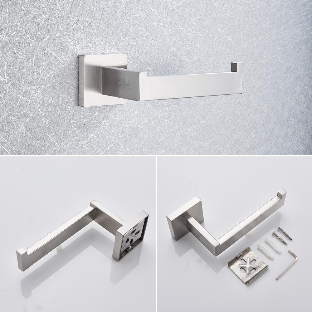 Stainless Steel Bathroom Accessories Set Brushed Nickel Towel Bar Robe Hook Toilet Paper Holder Towel Ring Bathroom Accessory