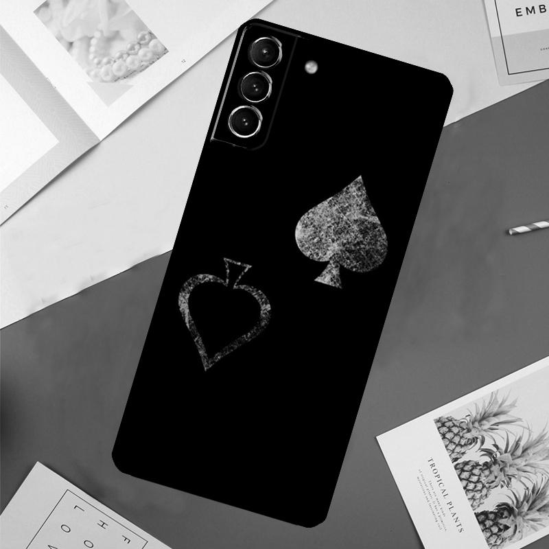 Кейс для телефона Samsung Galaxy с рисунком "Туз пик" Для Samsung Galaxy S24 Ultra S20 S21 S22 S23 S25 Ultra S9 S10 Plus S25 FE Задняя крышка