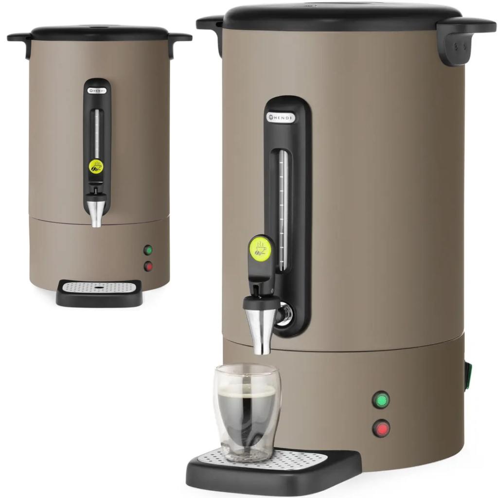 Coffee maker with tap and drip tray 14 l 1750 W taupe