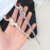 1 шт. аксессуары для волос китайская заколка для волос Advanced Feeling Serpentine Gemstone шпилька для волос в стиле панк змея для волос регулируемая со стразами